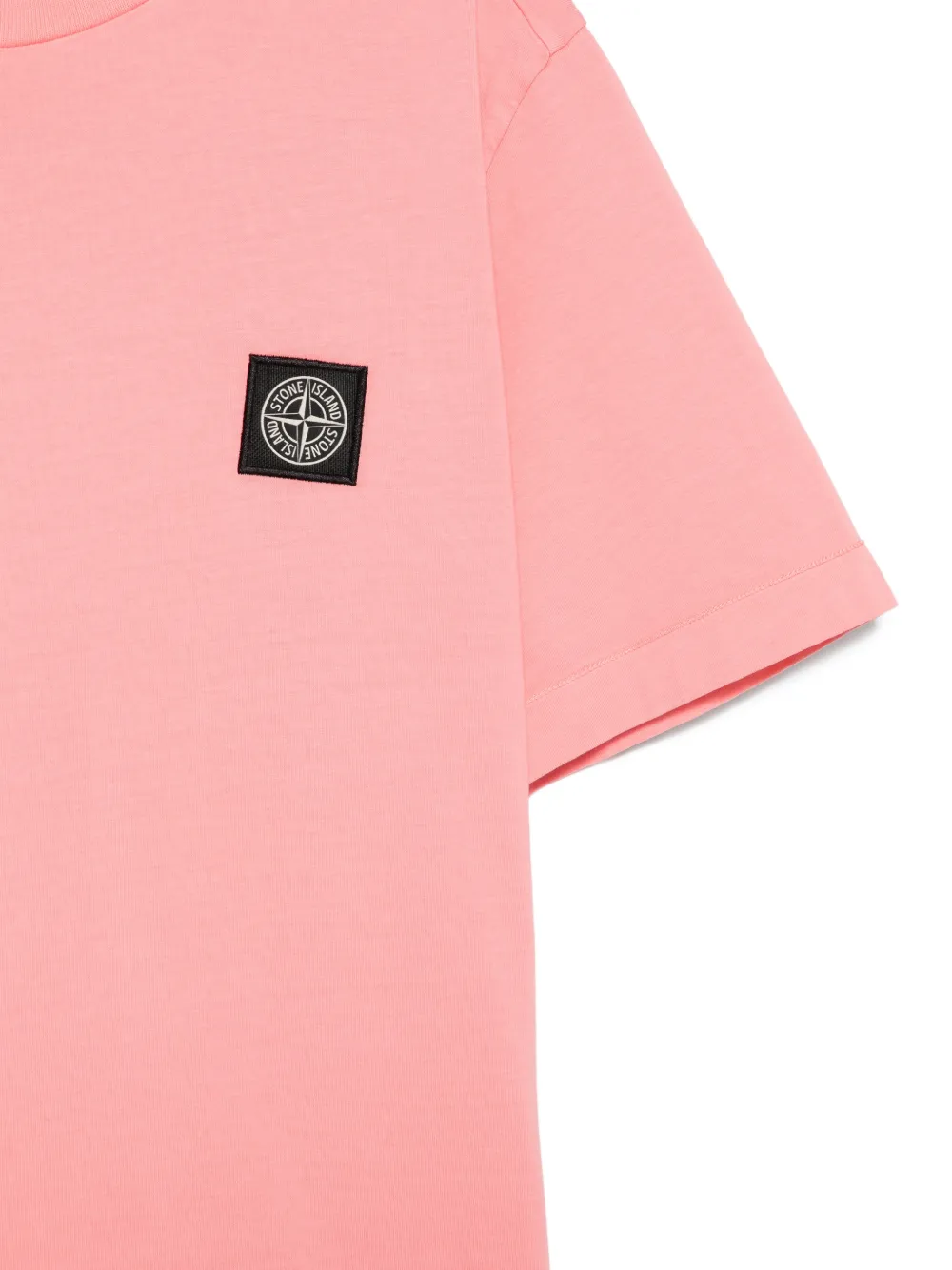 Stone Island Junior T-shirt met logopatch Roze