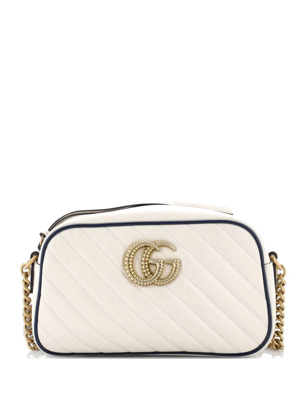Gucci Pre-Owned GG Marmont Shoulder Bag Diagonal Quilted Leather Small crossbody bag - Blu