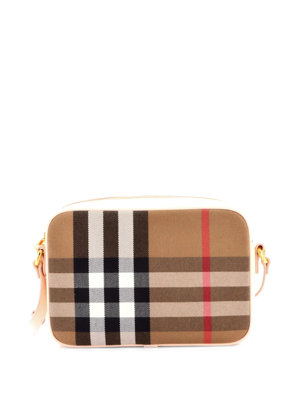 Burberry Pre-Owned Camera Bag House Check Canvas Large crossbody bag - Braun