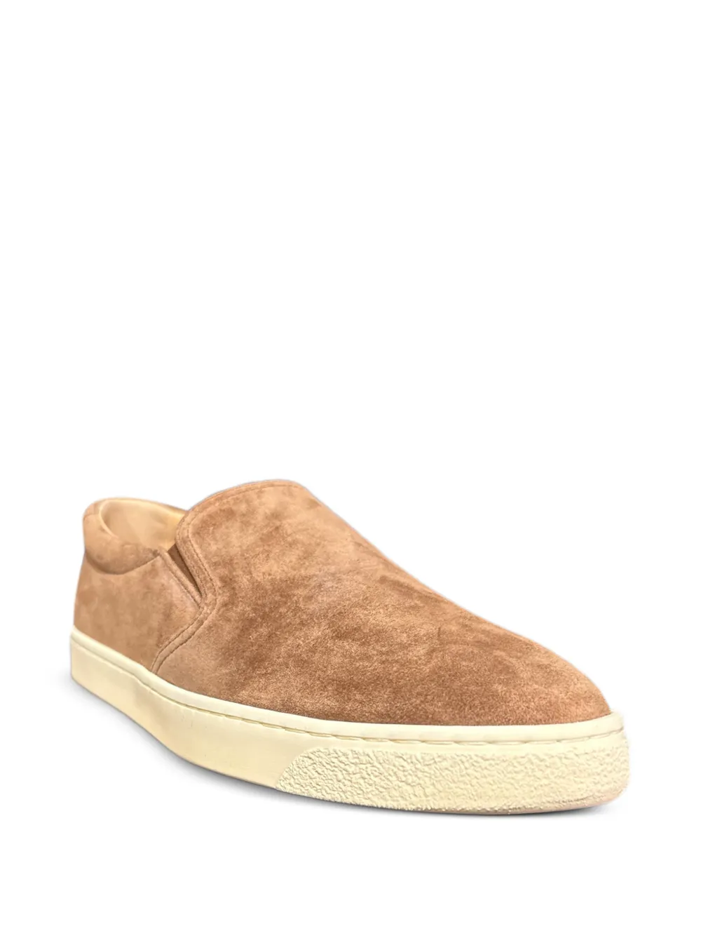 Brunello Cucinelli round-toe slip-on sneakers - Braun