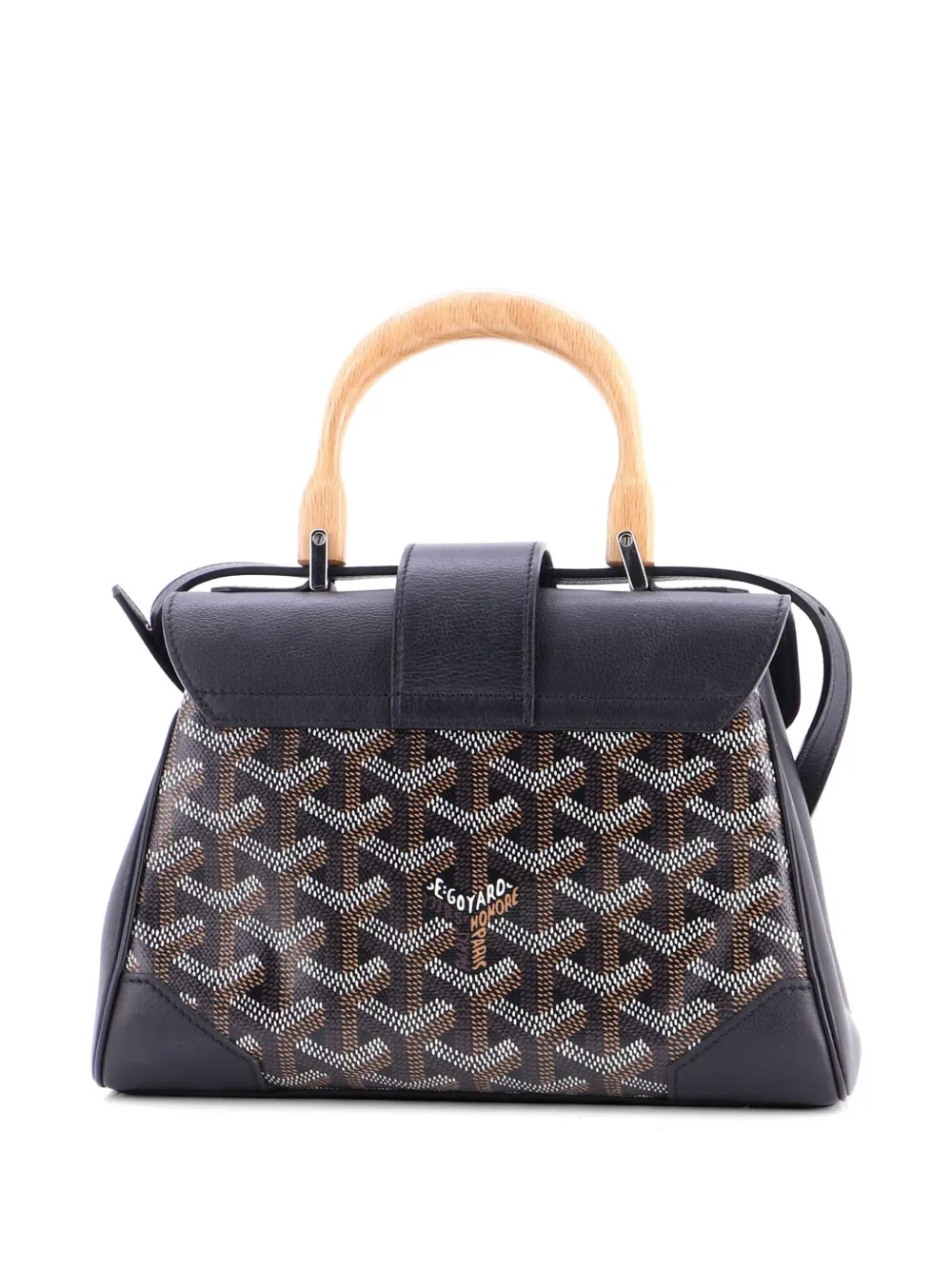  Goyard Pre-owned Sac Porté épaule Saigon à Anse Sur Le Dessus En Toile Enduite Et Cuir Format Mini - Noir 