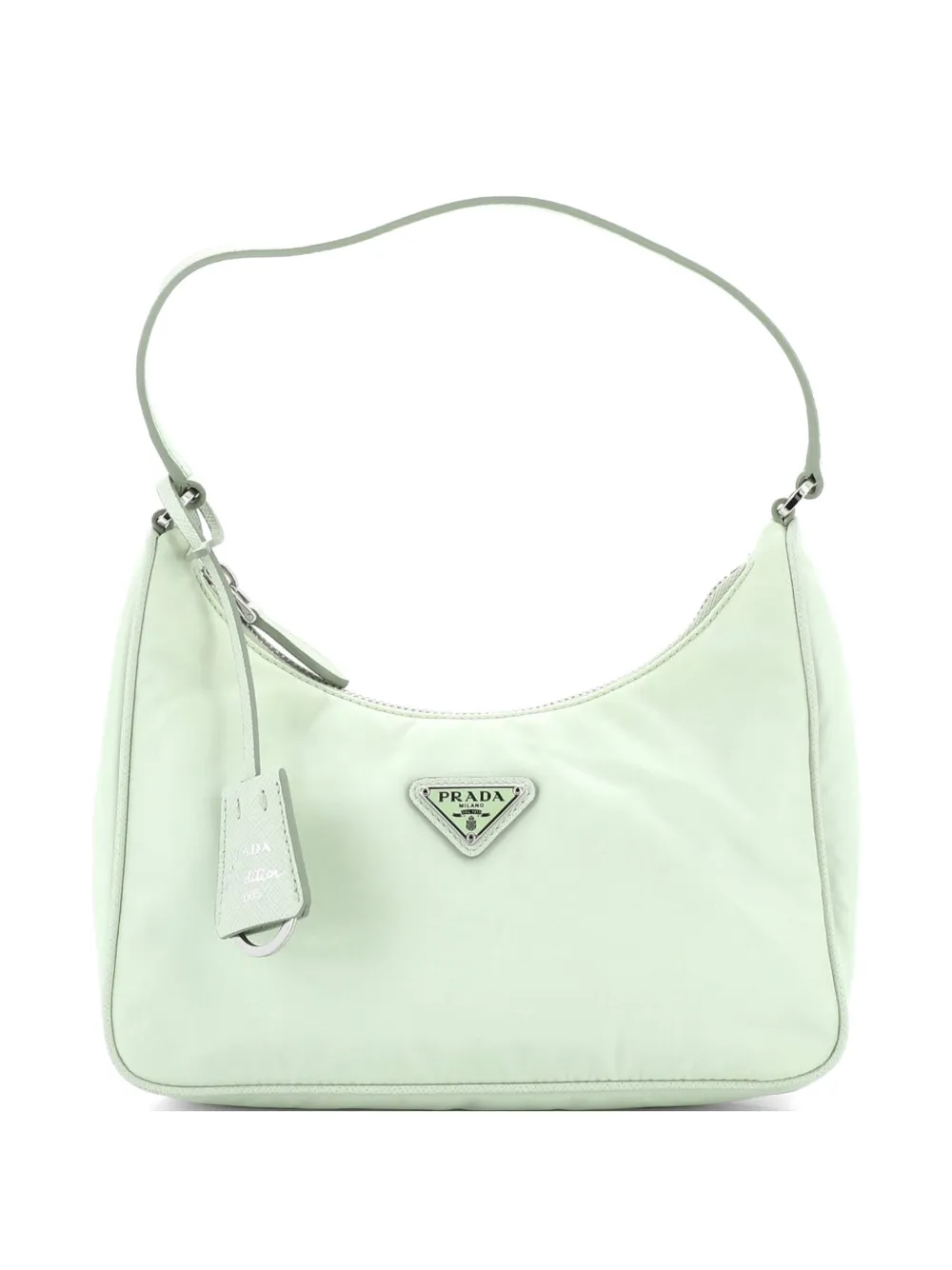 Prada Pre-Owned Re-Edition 2005 Tessuto with Saffiano Leather Mini hobo bag - Verde