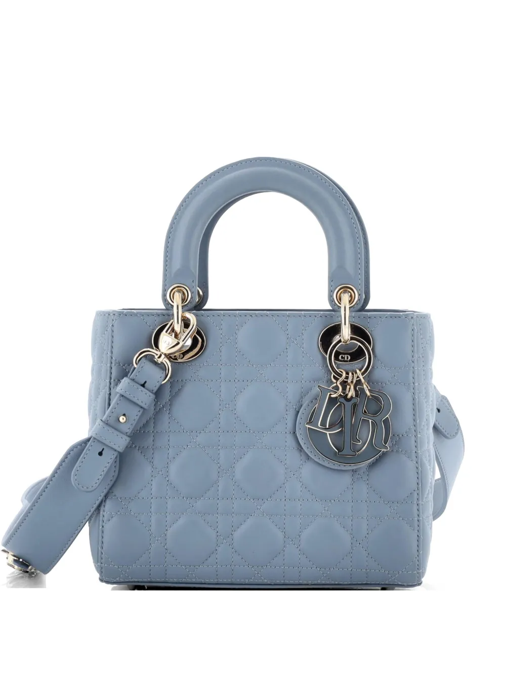 Christian Dior Pre-Owned Borsa a tracolla My ABCDior Lady Dior in pelle di agnello trapuntata con motivo Cannage - Blu