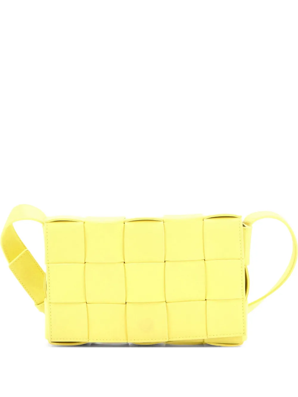 Bottega Veneta Pre-Owned Cassette Maxi Intrecciato Leather Small crossbody bag - Gelb