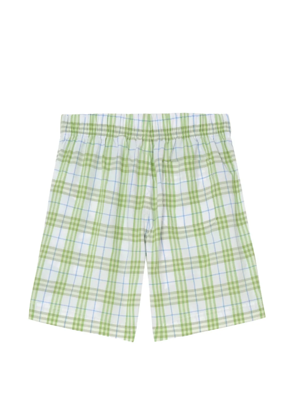 Burberry Kids Geruite katoenen shorts Wit