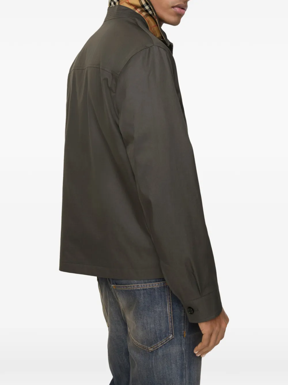 Burberry Tropical gabardine Bloomsbury Harrington jack Grijs