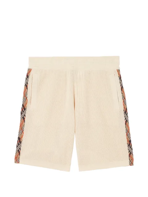 Burberry Check-trim cotton shorts