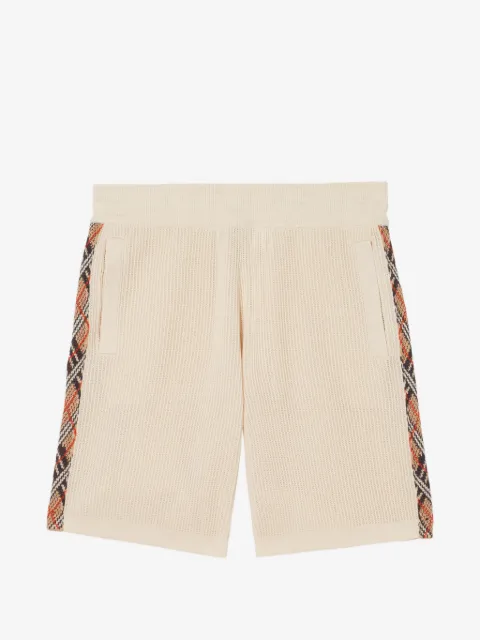 Burberry shorts med rutig kant