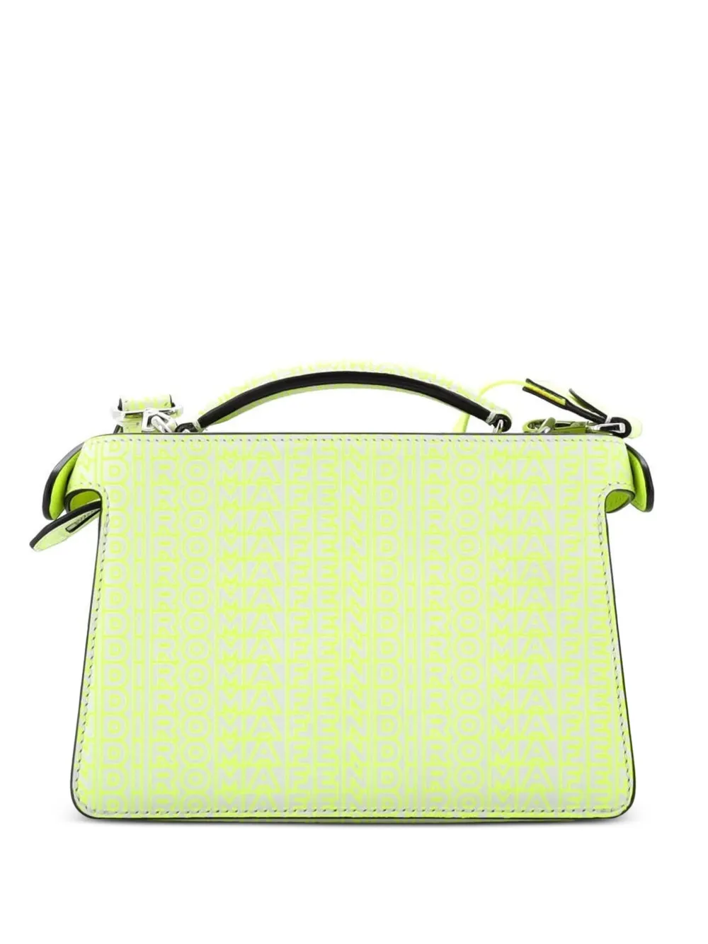  Fendi Pre-owned X Marc Jacobs Peekaboo Iseeu Xcross Bag Printed Logo Embossed Leather Crossbody Bag - Yellow 