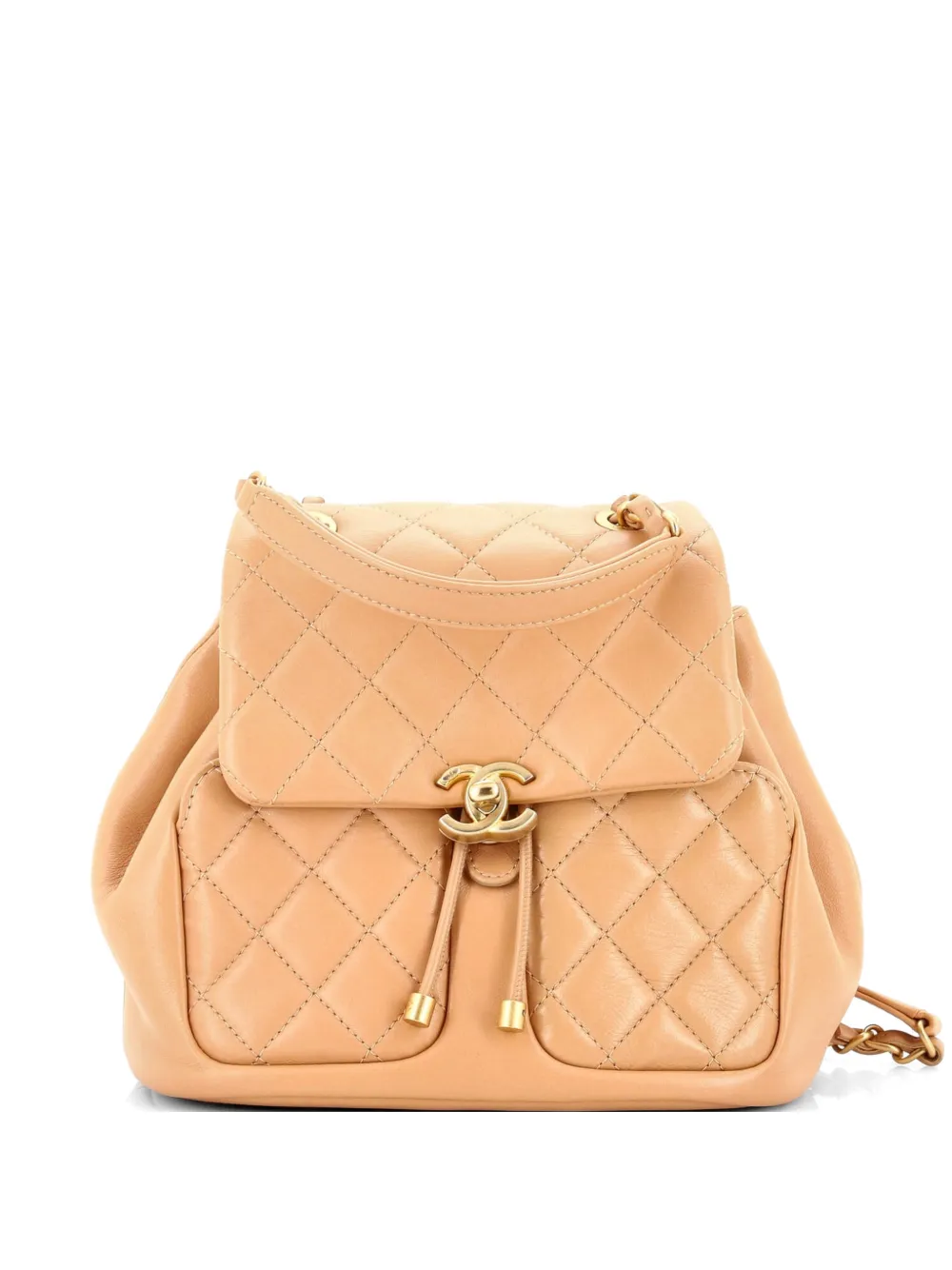 CHANEL Pre-Owned Daily Friend Quilted Lambskin backpack - Neutrals