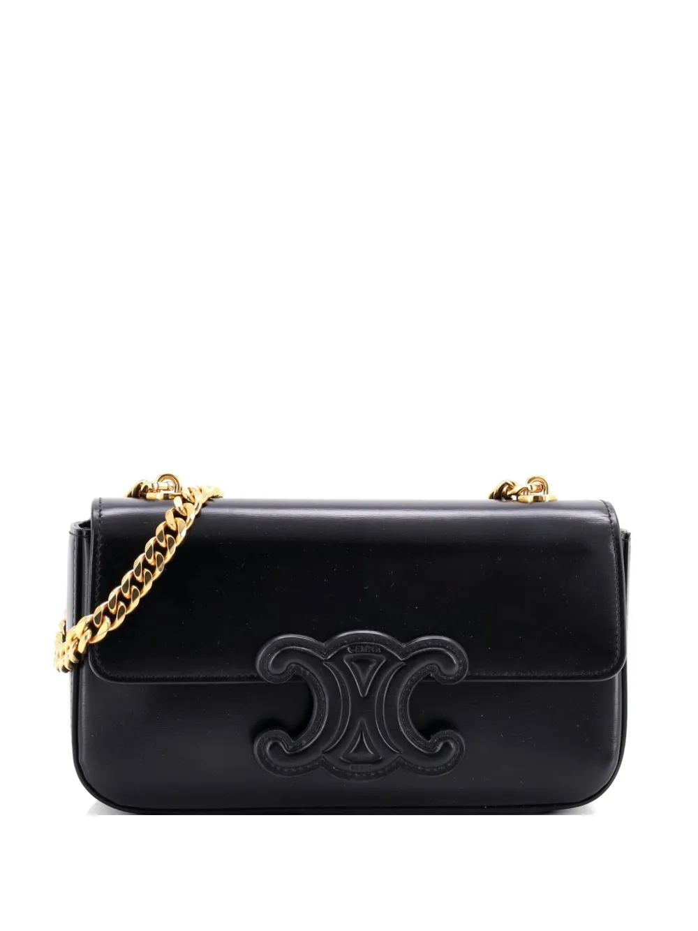 Celine Pre-Owned Triomphe Chain Leather Small shoulder bag - Nero