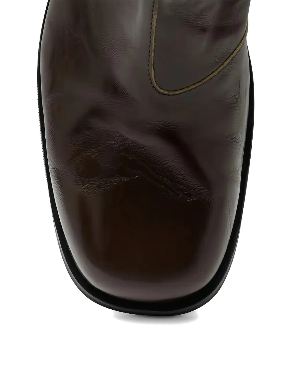 OUR LEGACY Leren laarzen met vierkante neus Bruin