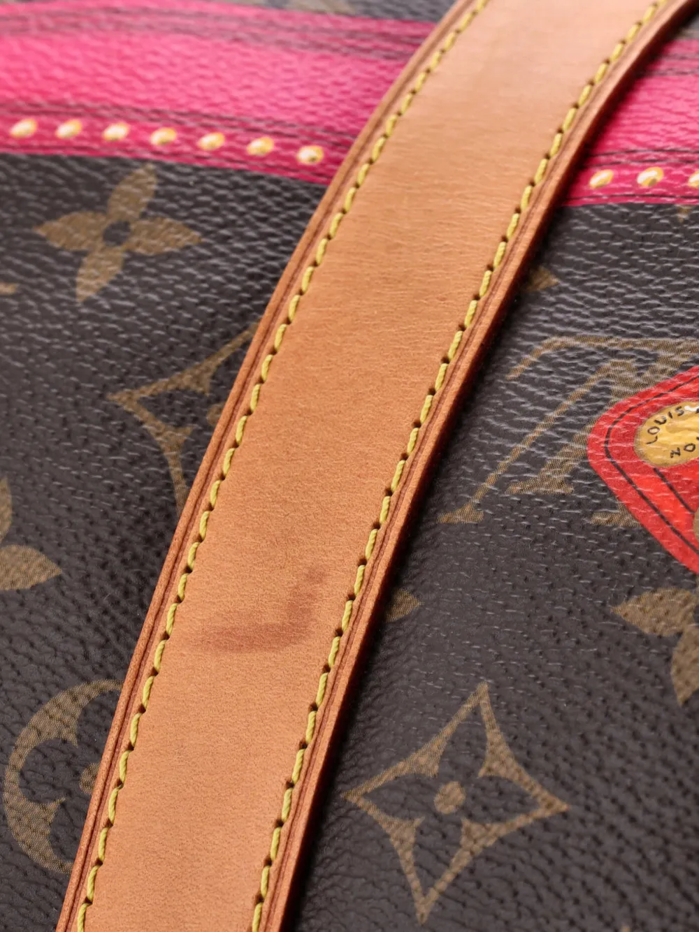 Keepall Bandouliere Bag Limited Edition Summer Trunks Monogram Canvas 50 Travel Bag