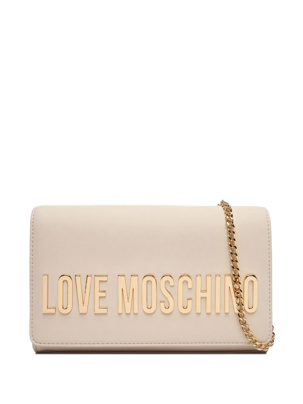 Love Moschino logo-lettering shoulder bag - Toni neutri