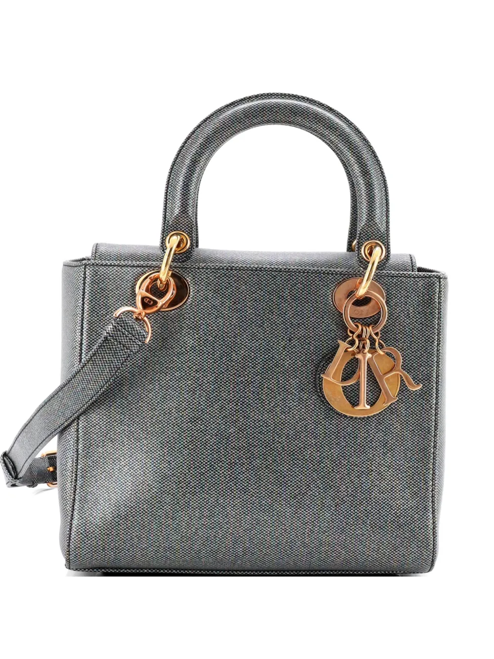 Christian Dior Pre-Owned Lady Dior Bag Metallic Leather Medium crossbody bag - Mehrfarbig