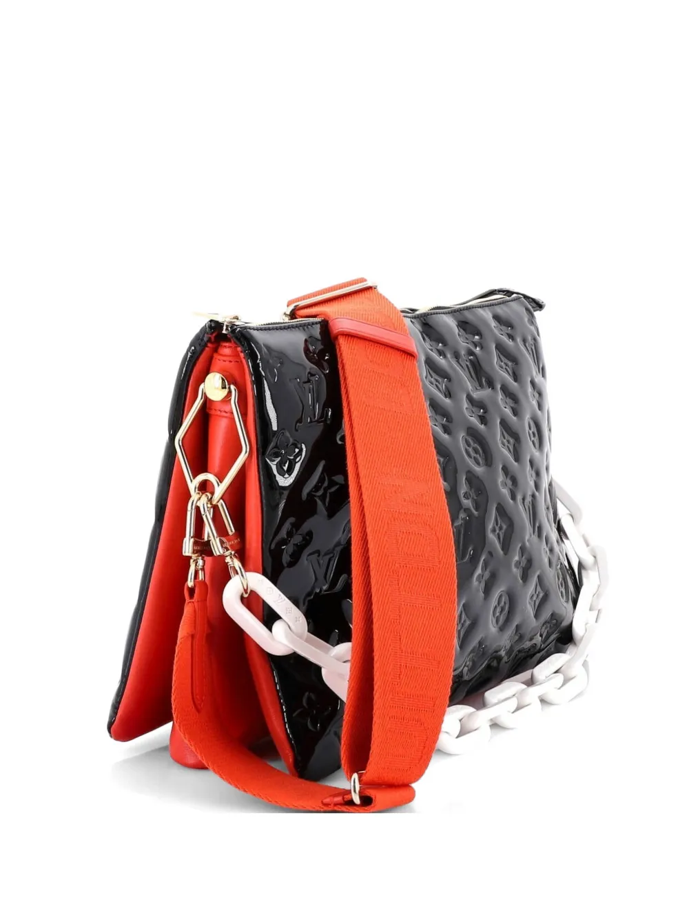 Louis Vuitton Pre-Owned Coussin Bag Monogram Embossed Patent MM shoulder bag - Nero