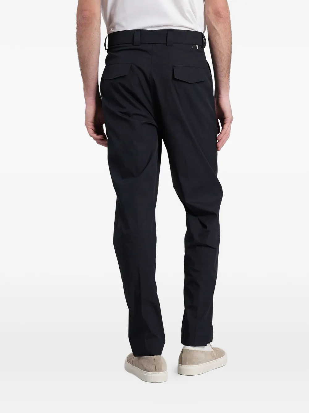 Low Brand Virgil broek met ceintuur Blauw