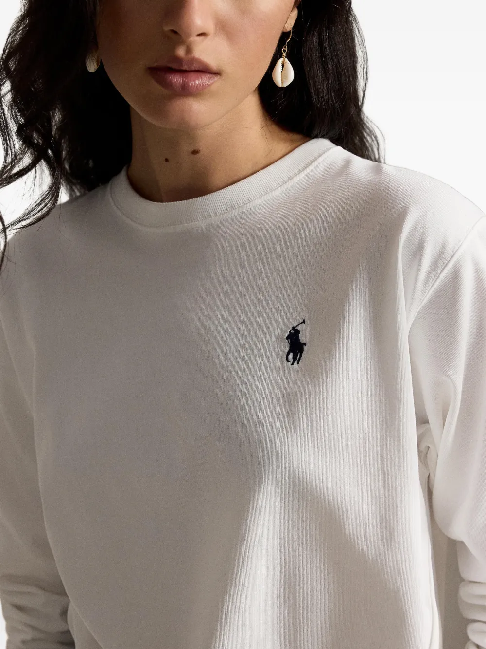 Polo Ralph Lauren T-shirt met lange mouwen en logo Wit