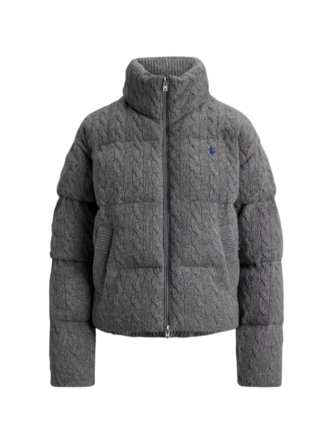 Polo Ralph Lauren cable wool-cashmere puffer jacket