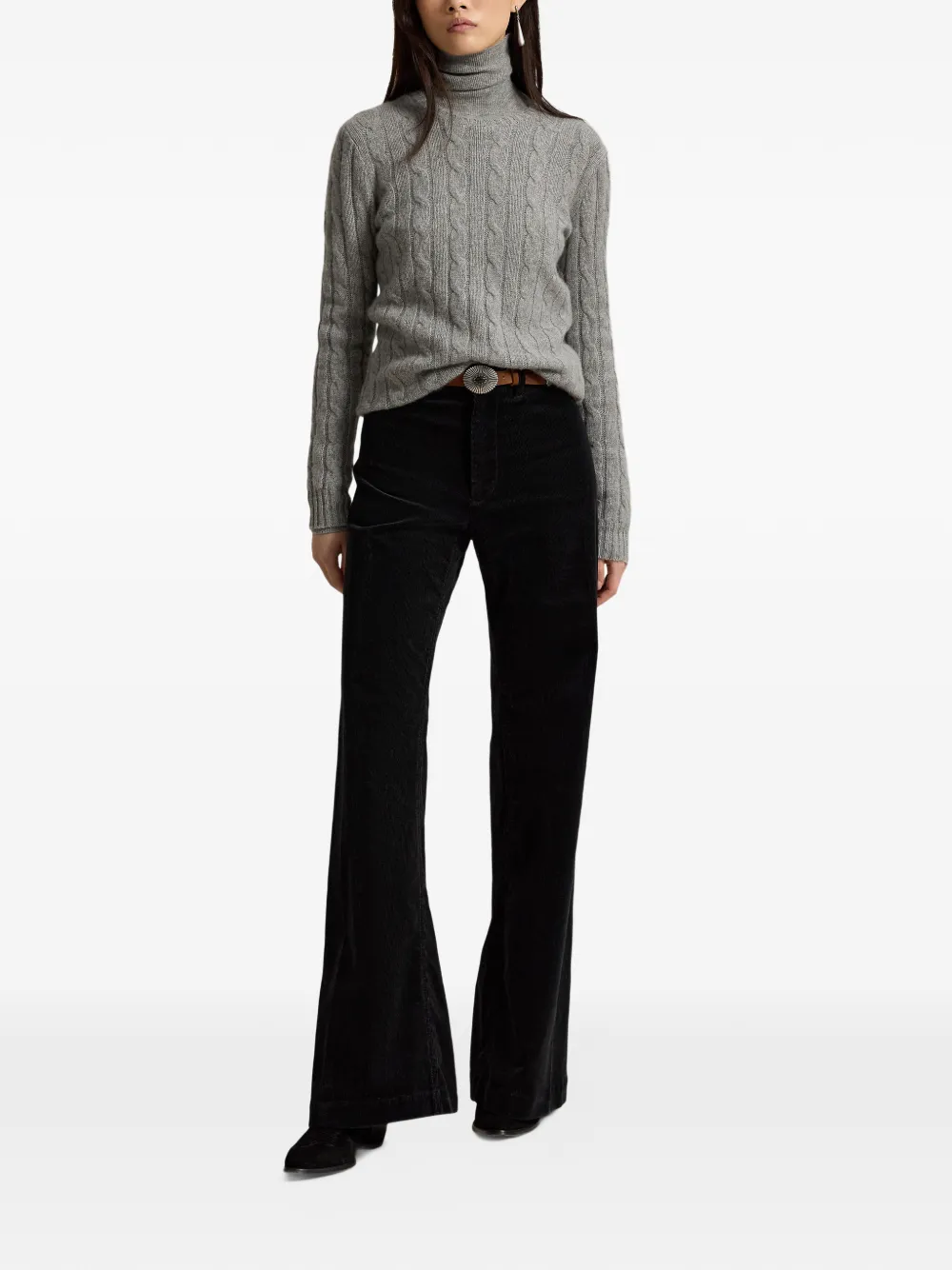 Polo Ralph Lauren Beaton ribfluwelen flared broek Zwart