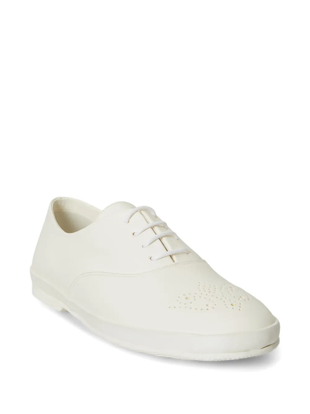 Polo Ralph Lauren Geperforeerde leren sneakers Beige