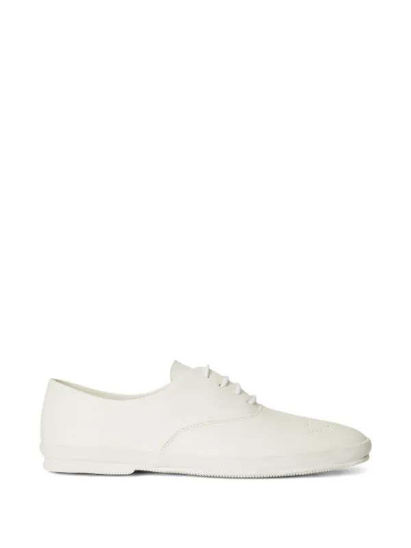 Polo Ralph Lauren Pierced Leather Sneakers in Neutrals