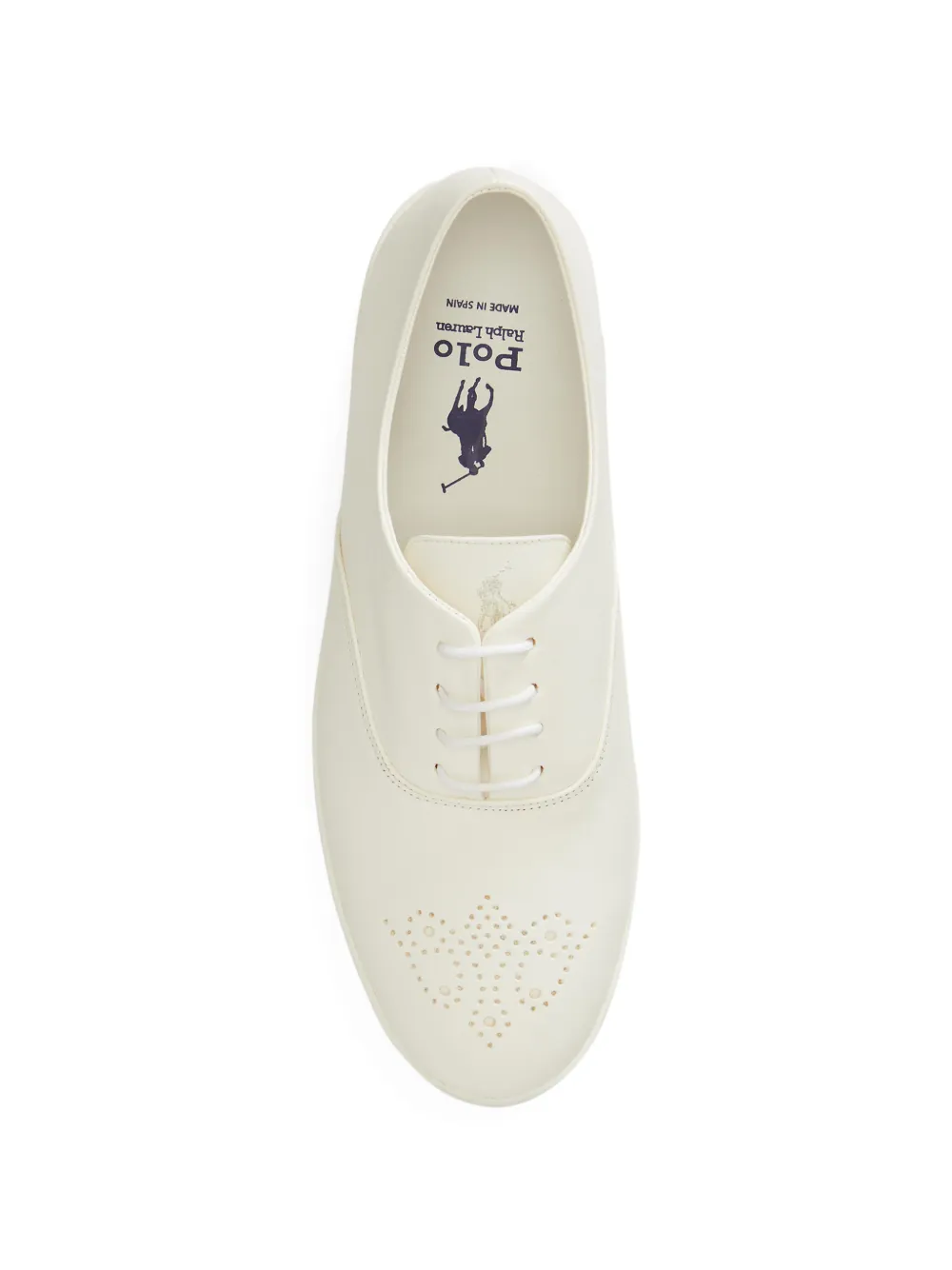 Polo Ralph Lauren Geperforeerde leren sneakers Beige