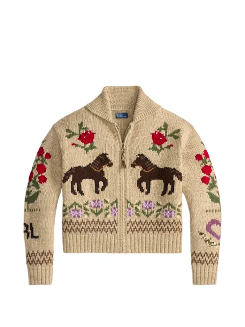Polo Ralph Lauren intarsia-knit shawl-collar cardigan