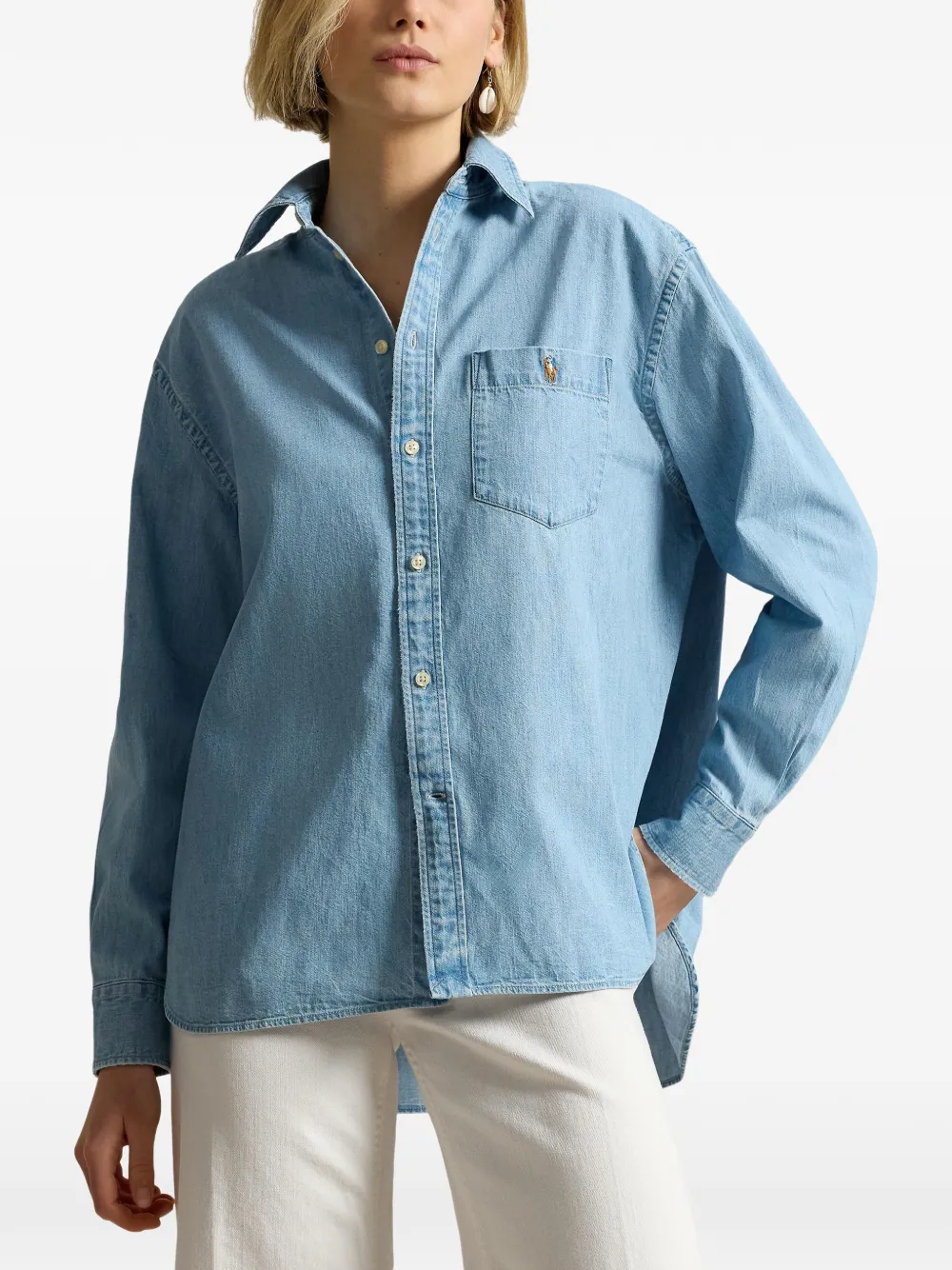 Polo Ralph Lauren Denim blouse Blauw