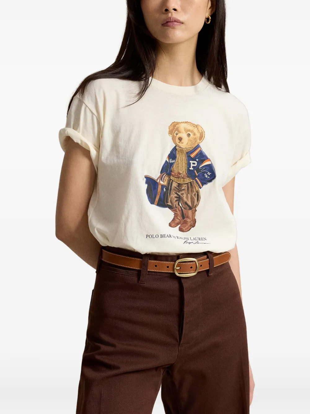 Polo Ralph Lauren T-shirt met beerprint Wit