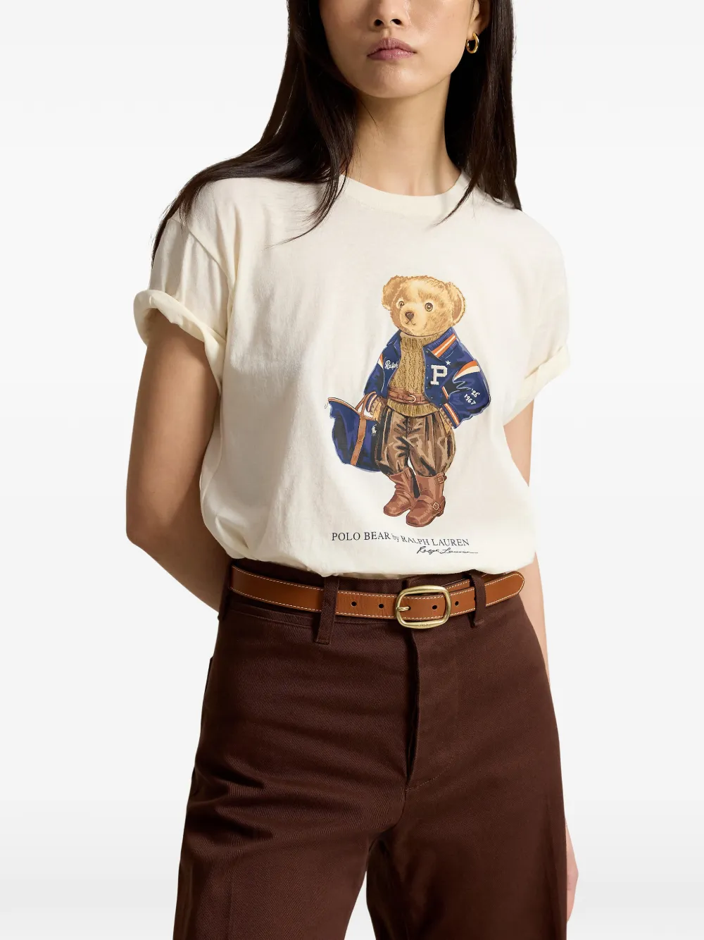 Polo Ralph Lauren T-shirt met beerprint Wit