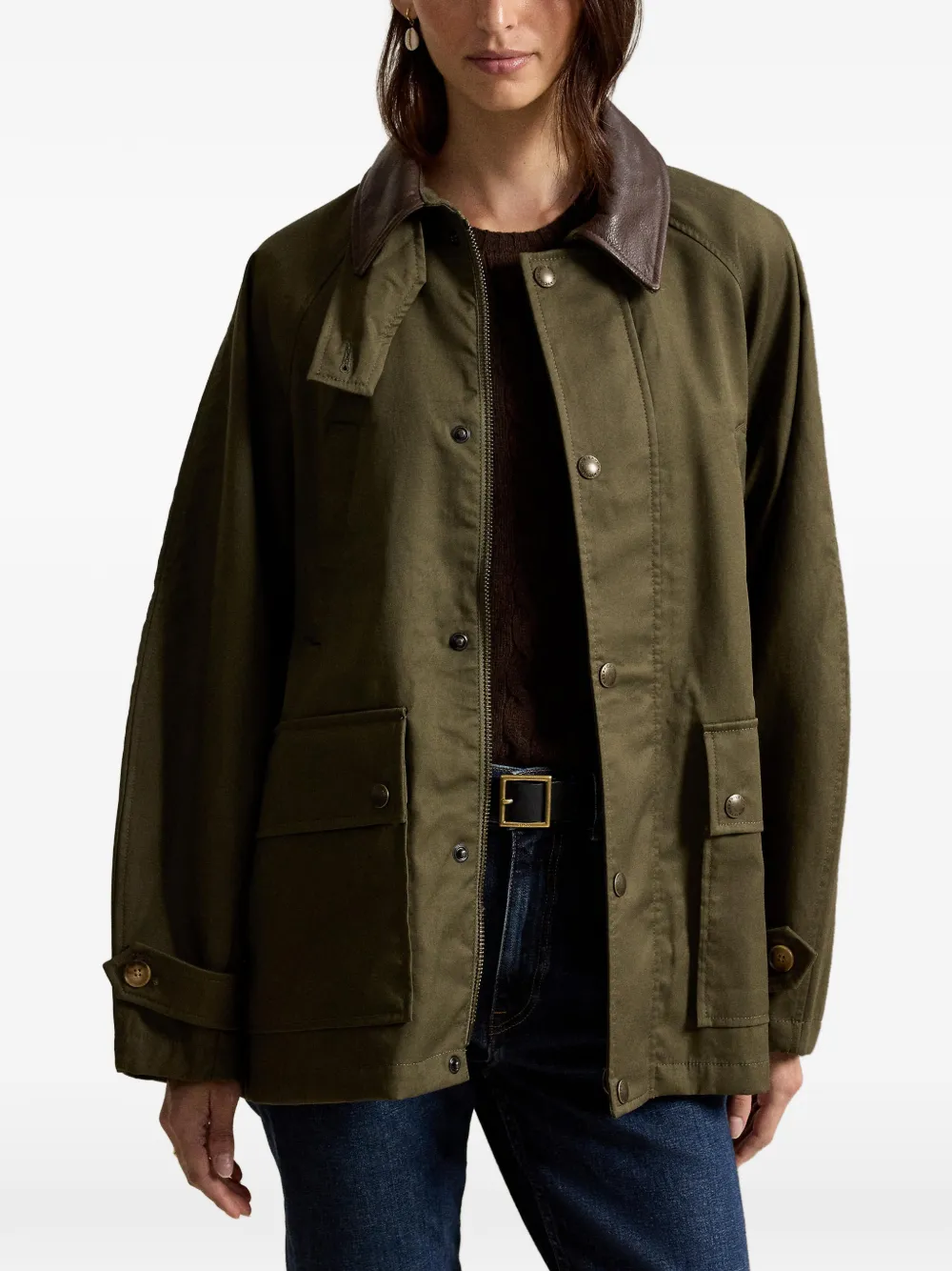 Polo Ralph Lauren Katoenen twill jack Groen