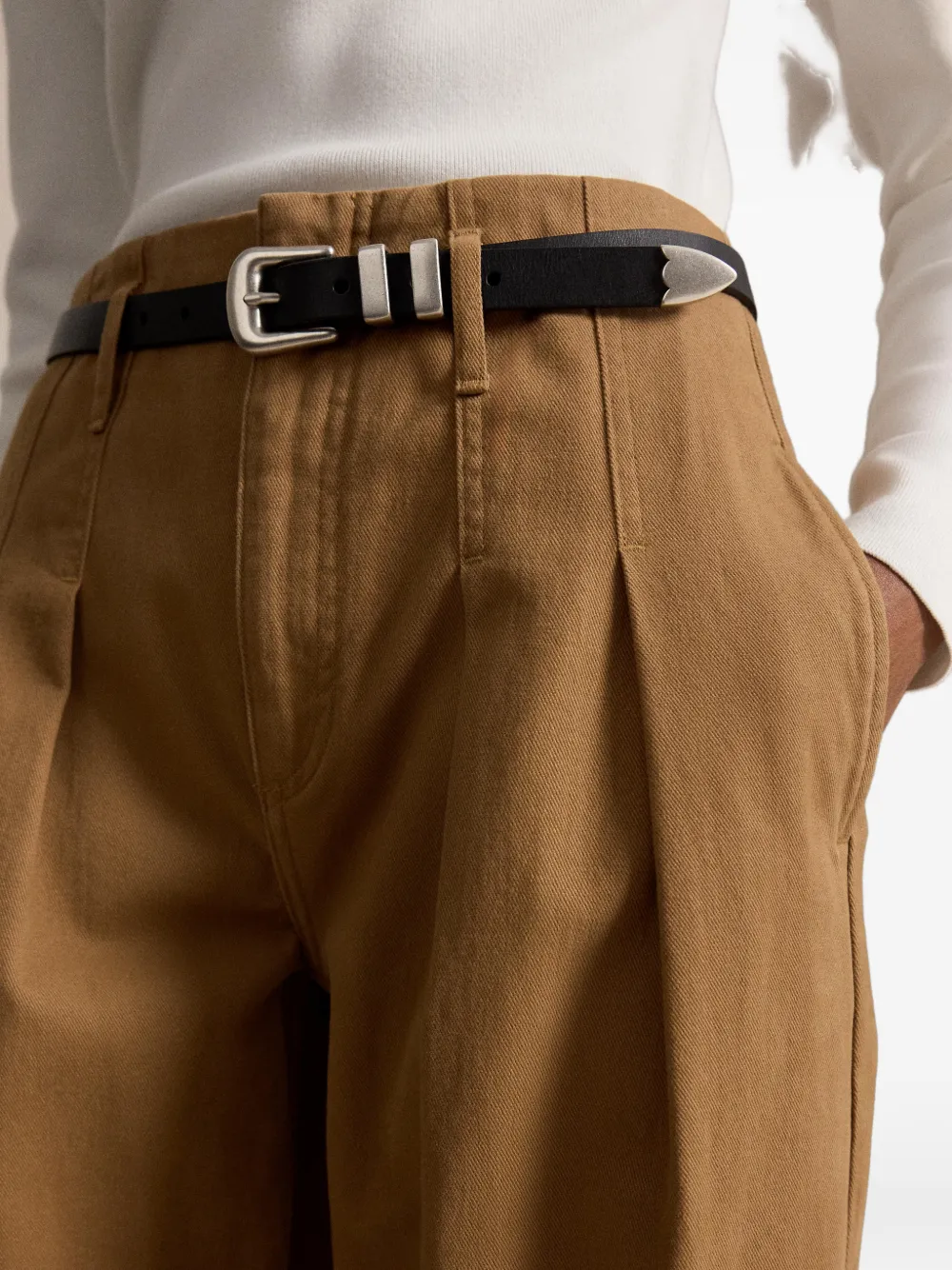 Polo Ralph Lauren Plooibroek met wijde pijpen Beige