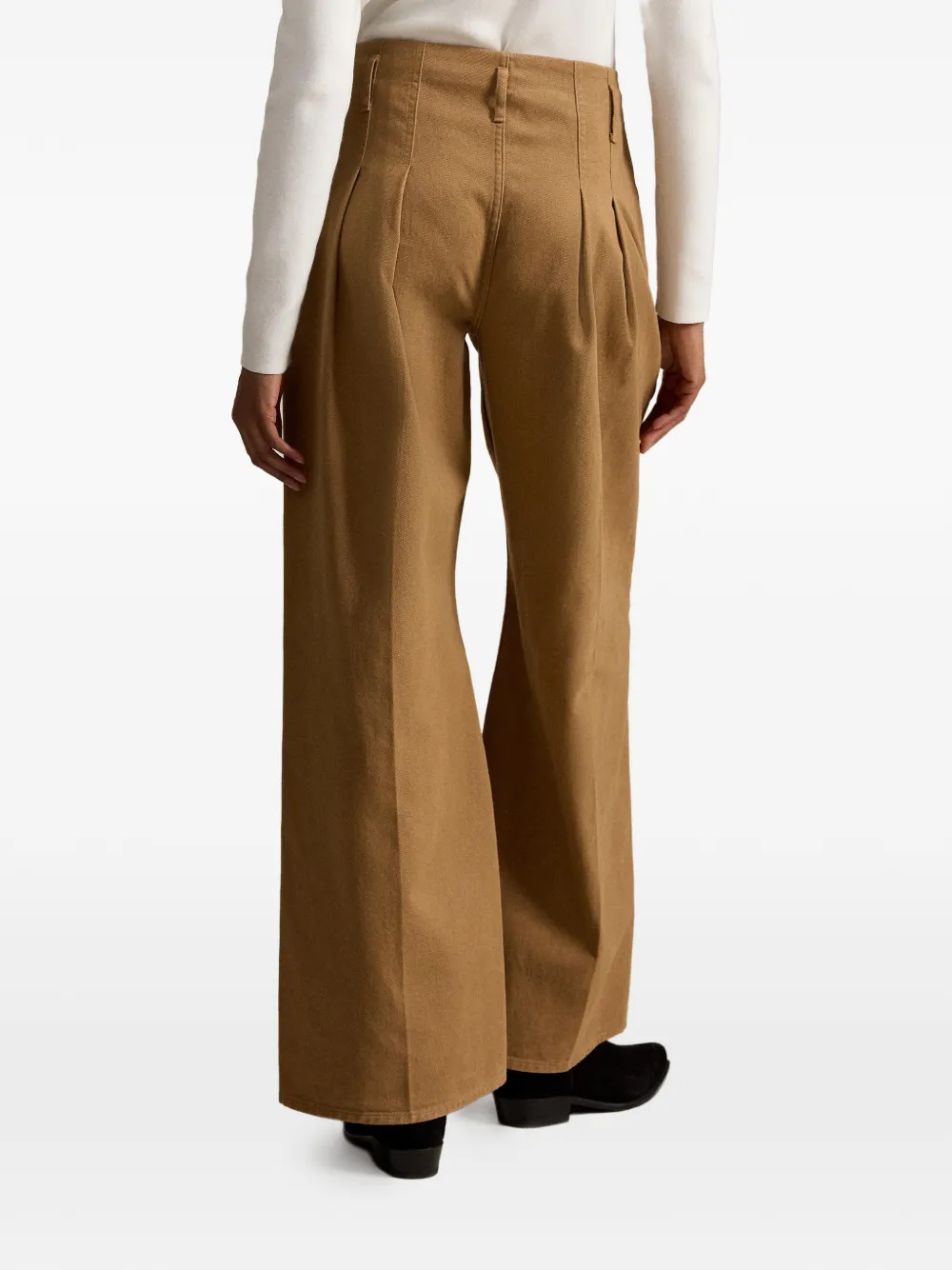 Polo Ralph Lauren Plooibroek met wijde pijpen Beige
