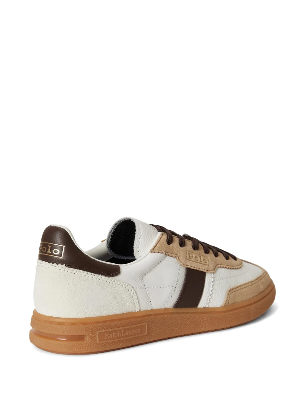 Polo Ralph Lauren Bedford sneakers met strepen Beige