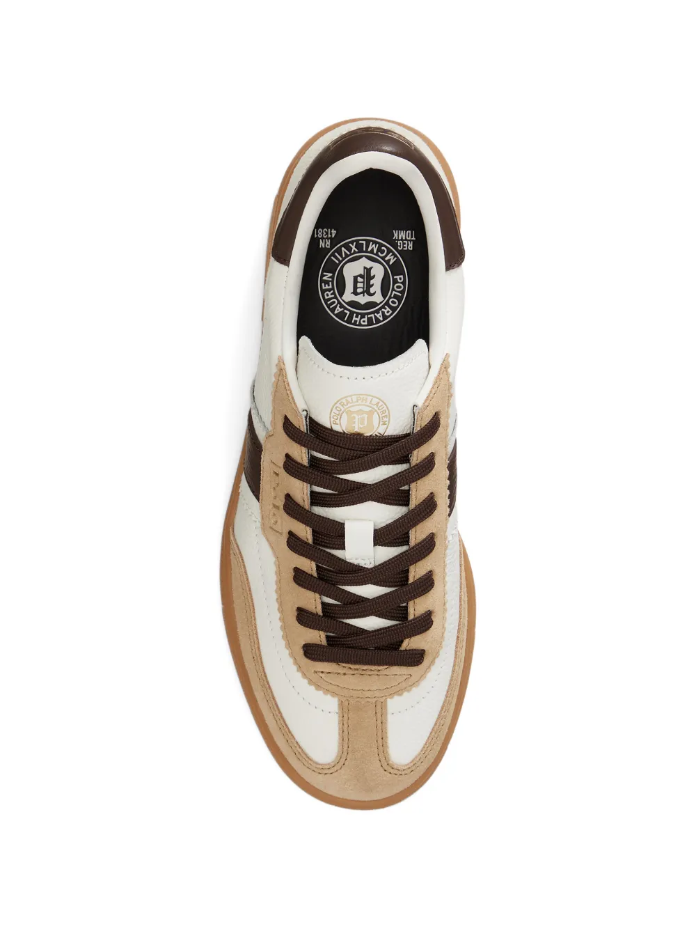 Polo Ralph Lauren Bedford sneakers met strepen Beige