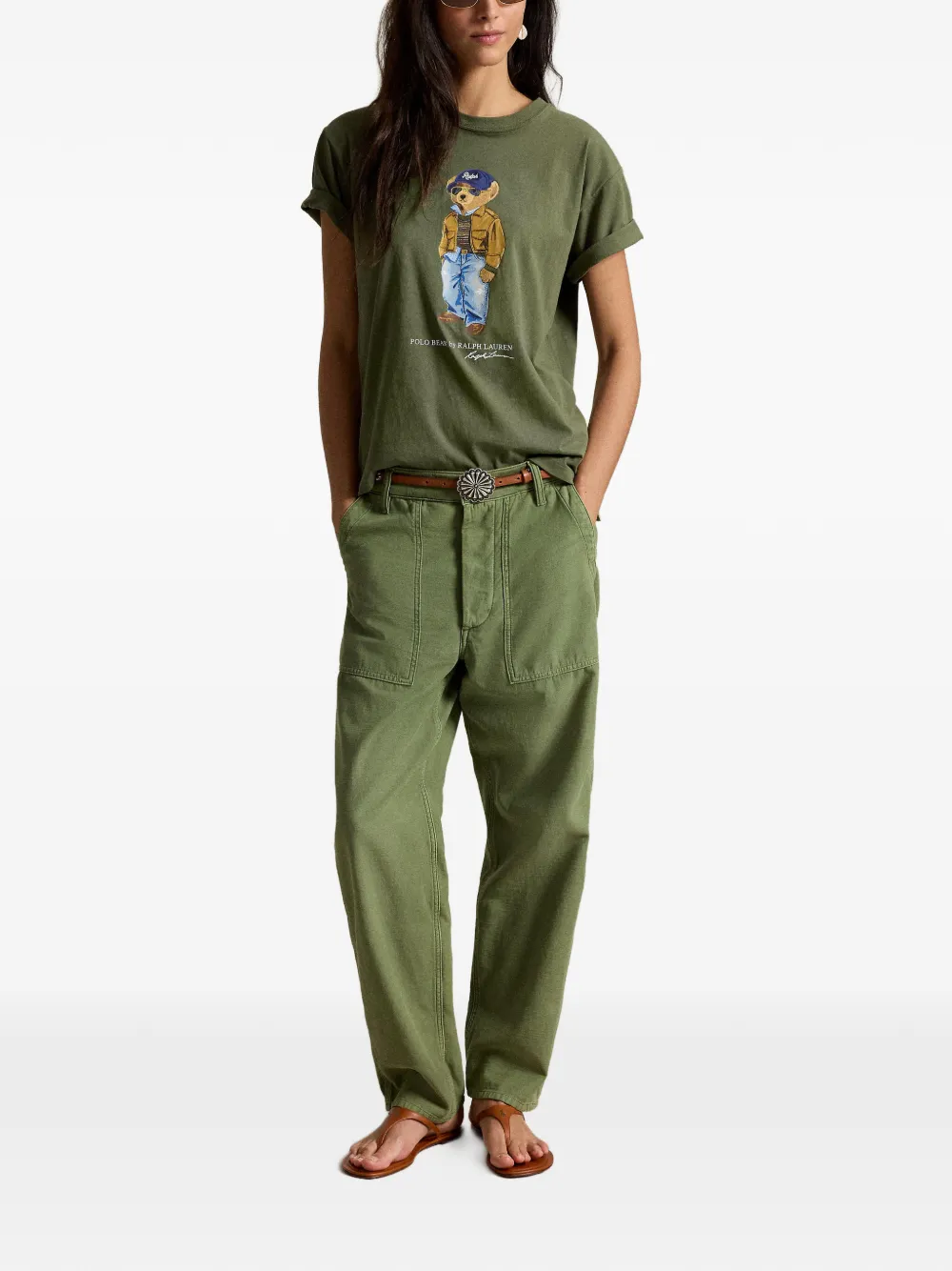 Polo Ralph Lauren katoenen T-shirt met Polo Bear-logo Groen