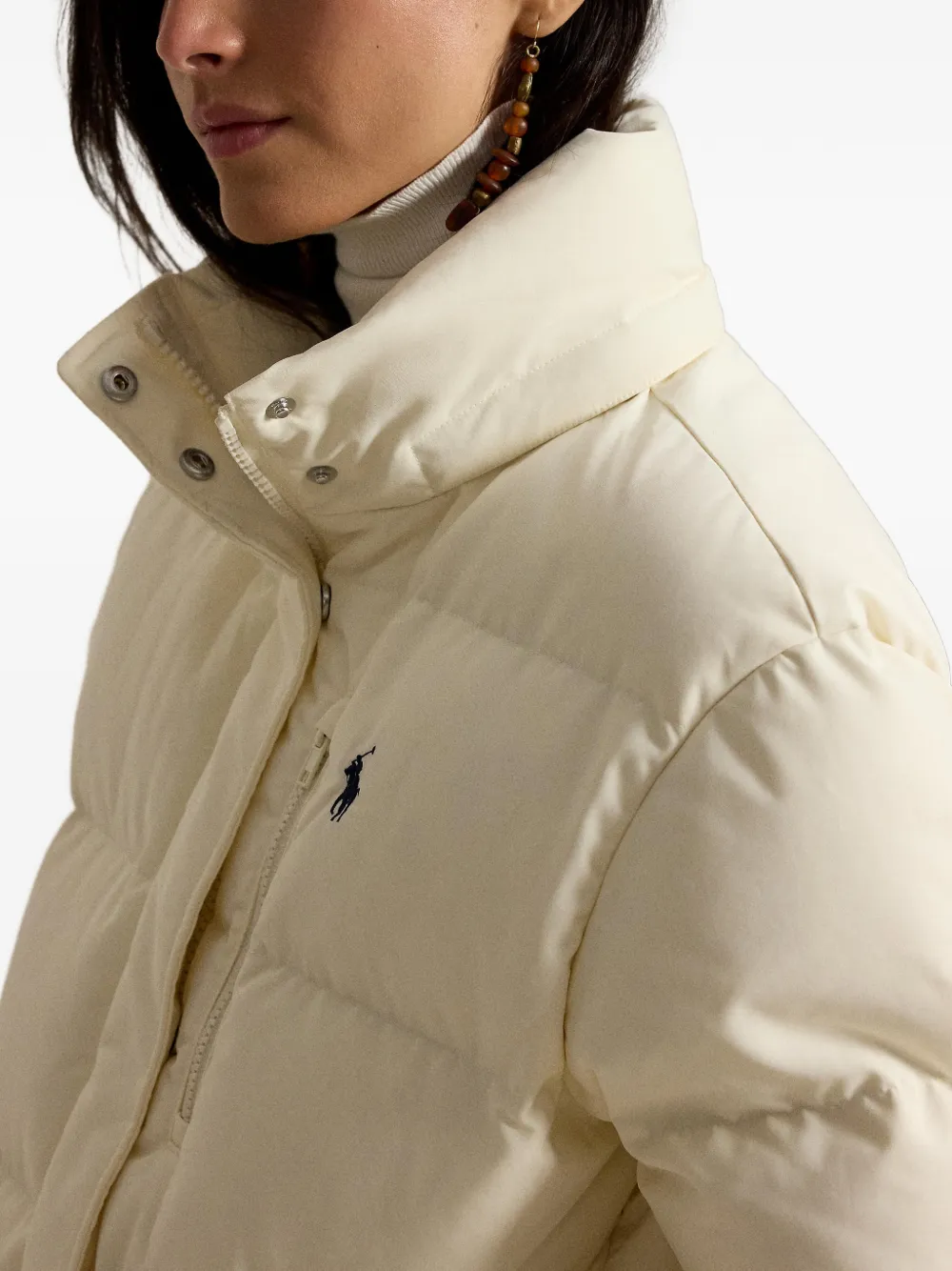 Polo Ralph Lauren Carly gewatteerd jack met capuchon Beige