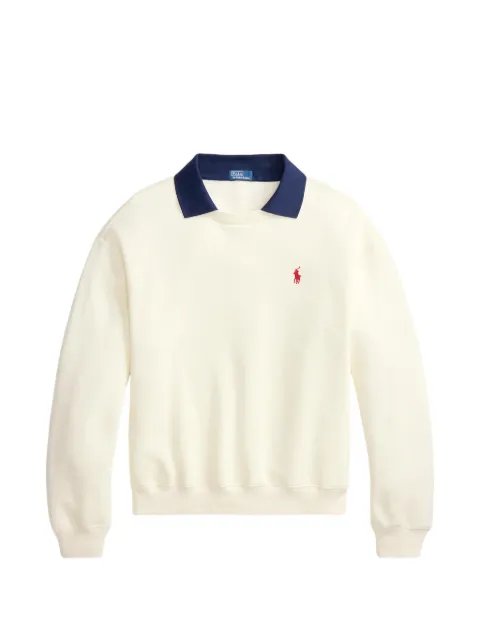 Polo Ralph Lauren logo-embroidered contrast-collar sweater