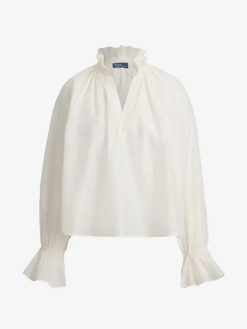 Polo Ralph Lauren Gerüschte Bluse mit Schlitz