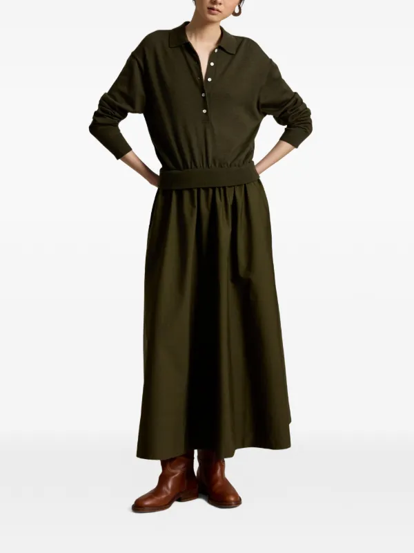 Polo Ralph Lauren Long Sleeve Polo Dress | Green
