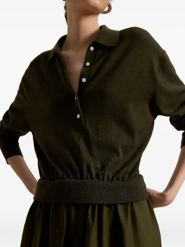 Polo Ralph Lauren Long Sleeve Polo Dress | Green | FARFETCH