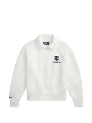 Polo Ralph Lauren ケーブルニット Vネックセーター | ホワイト