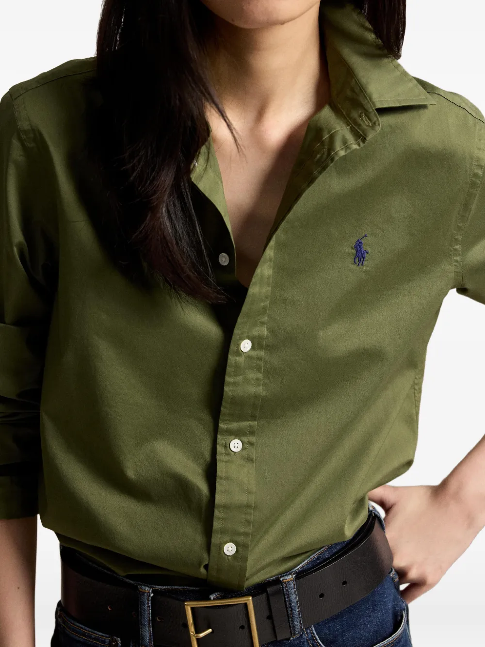 Polo Ralph Lauren Blouse met borduurwerk Groen