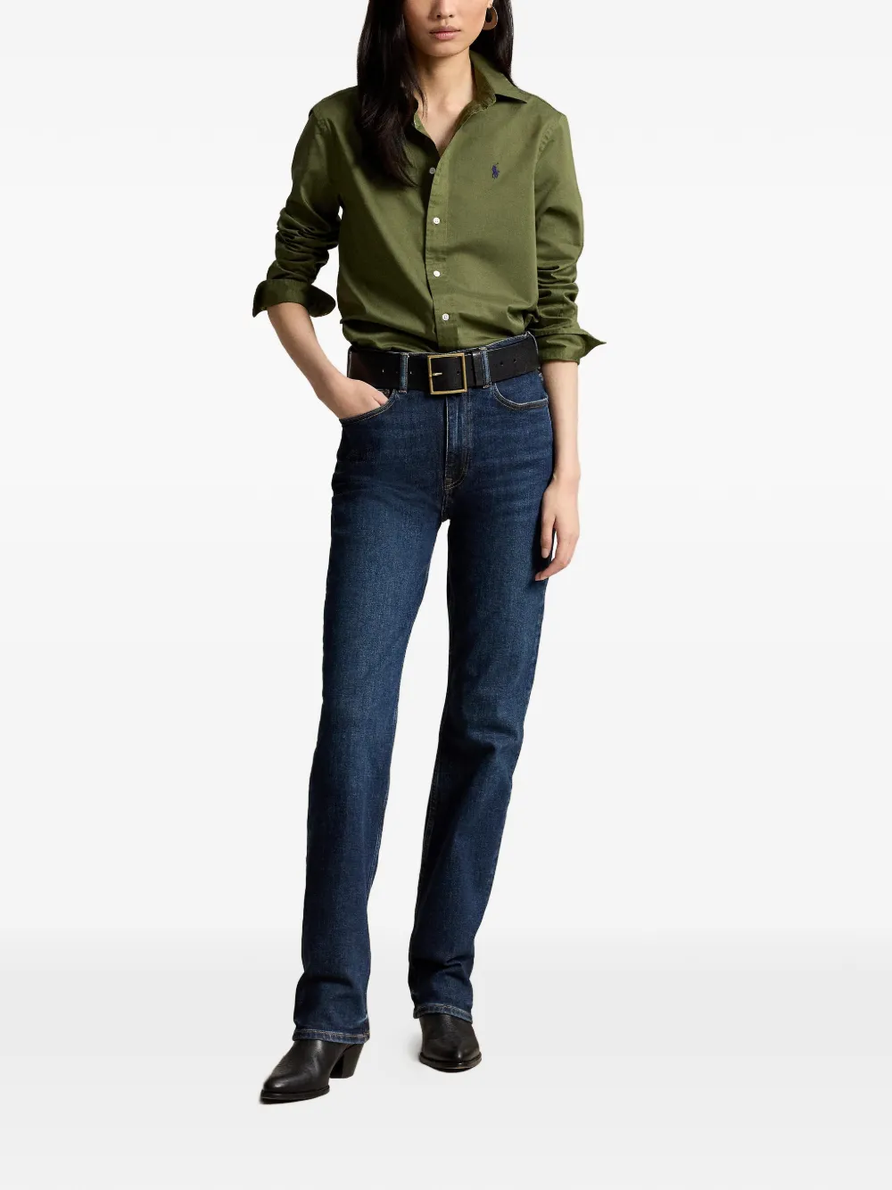 Polo Ralph Lauren Blouse met borduurwerk Groen