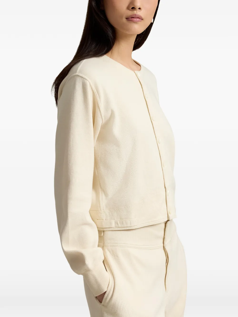 Polo Ralph Lauren Vest met geribbelde afwerking en knopen Beige