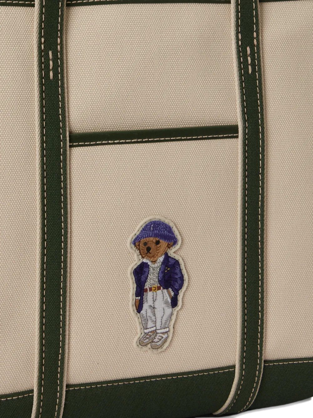 Polo Ralph Lauren Kleine canvas Polo Bear shopper Beige