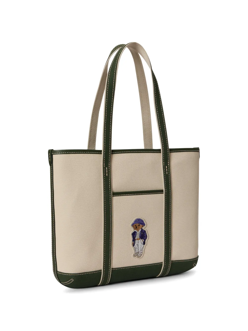 Polo Ralph Lauren Kleine canvas Polo Bear shopper Beige