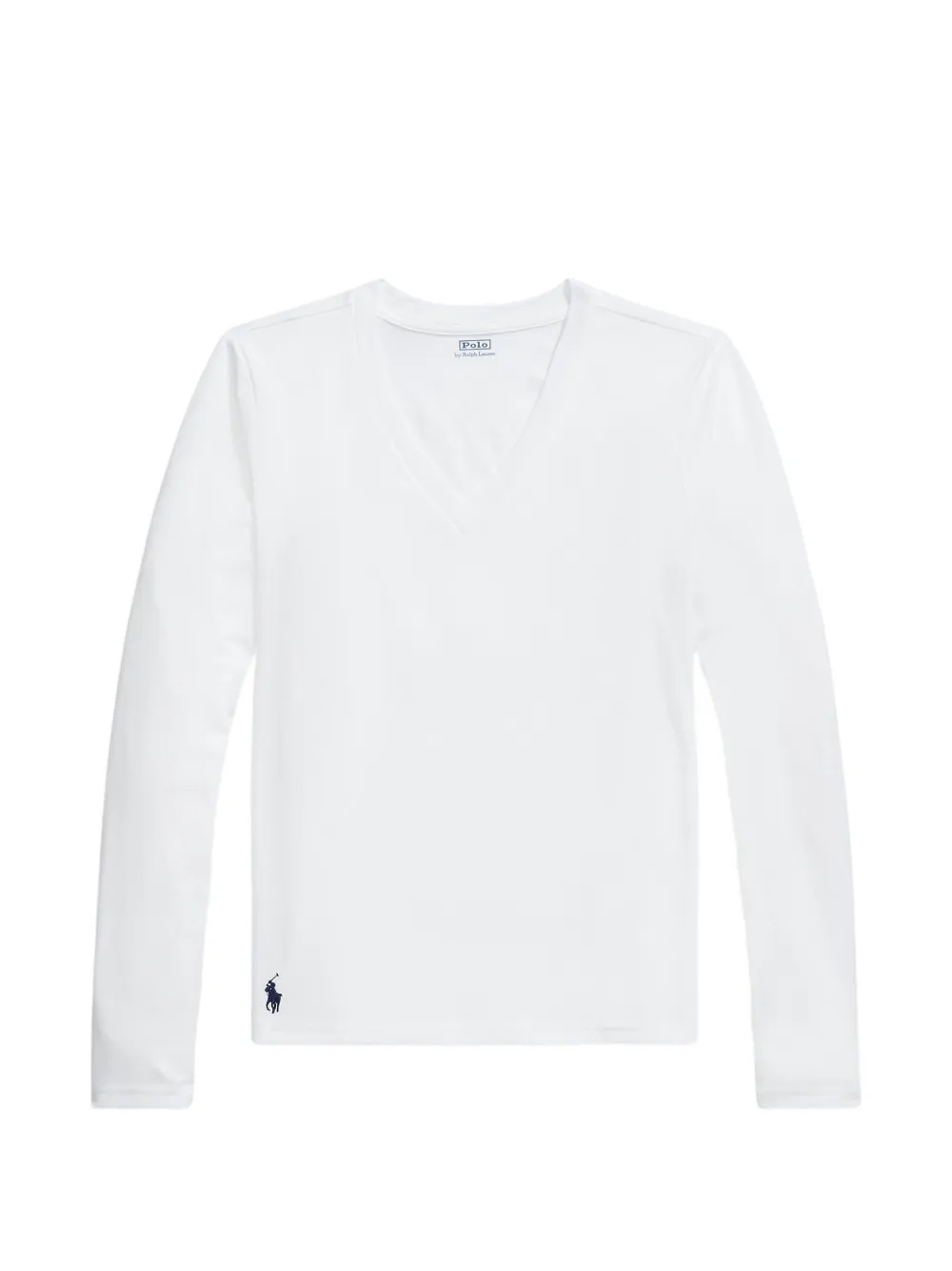 Polo Ralph Lauren Long-sleeve V-neck T-shirt In White