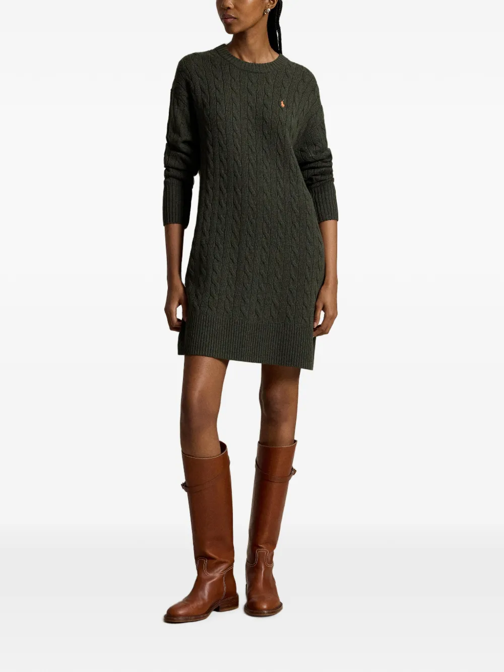 Polo Ralph Lauren Jurk met lange mouwen Groen